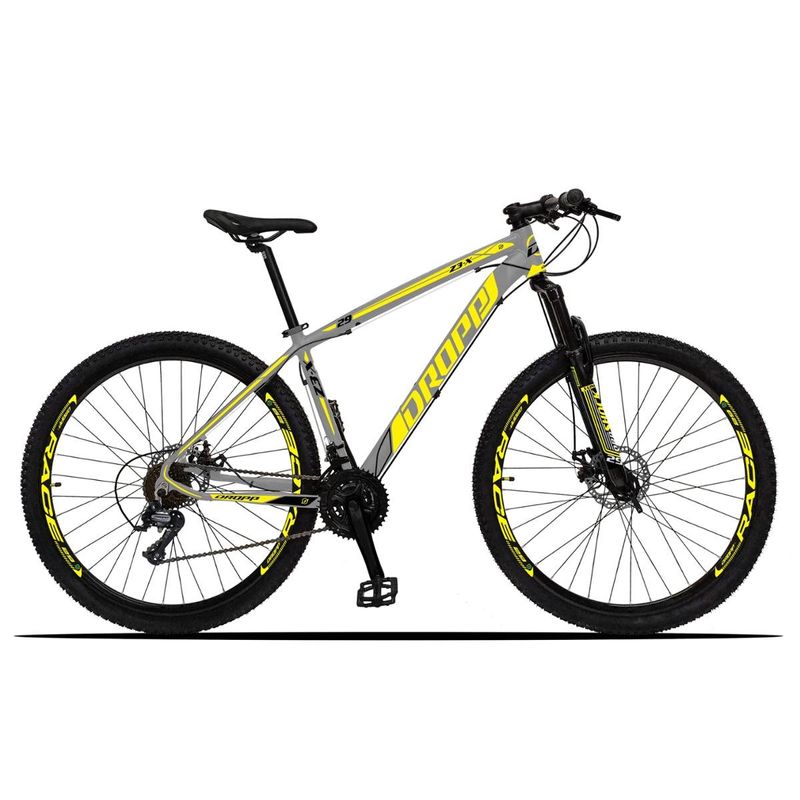 Bicicleta Dropp Z3x Disc H T19 Aro 29 Susp. Dianteira 21 Marchas - Amarelo/cinza