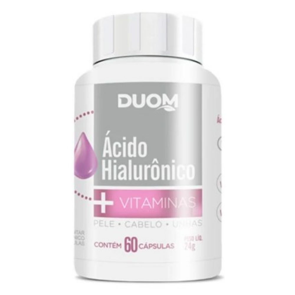 Ácido Hialurônico Com Vitaminas 60 Cápsulas- Previne Envelhecimento