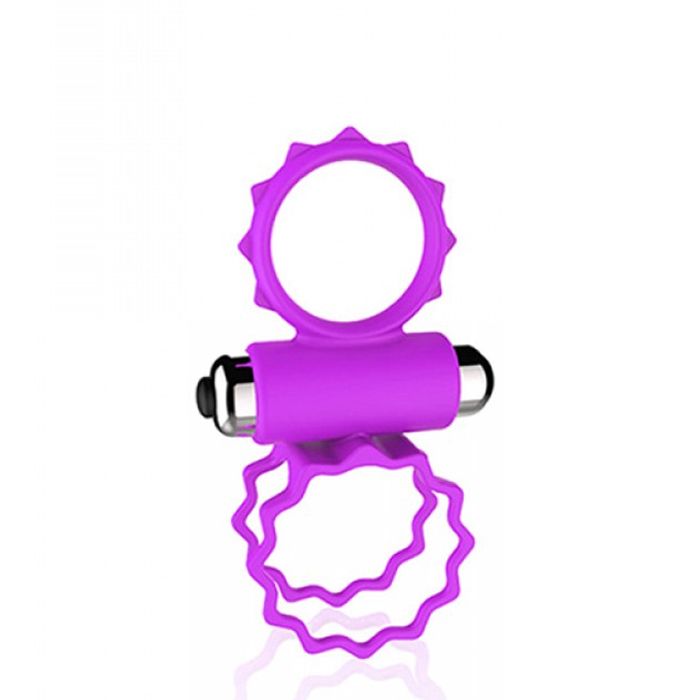 Anel Peniano Vibratório Duplo Com Cápsula Vibratória - Bob Dibe