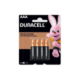 Cartela Com 4 Pilhas Palito Aaa4 1,5v Duracell
