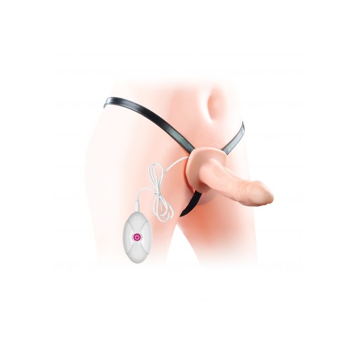 Cinta Com Pênis Oco 16,5cm 10 Vibrações - Lovetoy