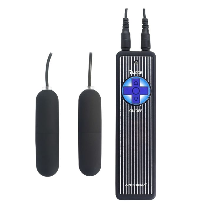 Cápsula Dupla Com 7 Vibrações E Controle  - 7 Function Slender Dual Bullets