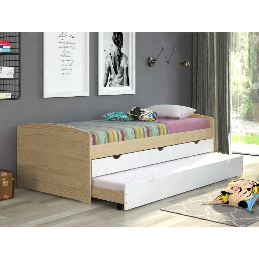 Bicama Aspen Com 3 Gavetas Inter Link - Natural/branco