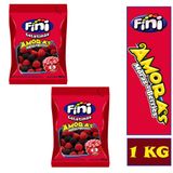 Balas Fini Amoras Moras E Berries Gelatinas Pacotão De 1 Kg