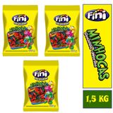 Balas Fini Gelatinas Minhocas Brilhos Pacotão 1,5 Kg