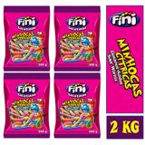 Balas Fini Minhocas Cítricas Gusanos Ácidos Pacotão 2kg