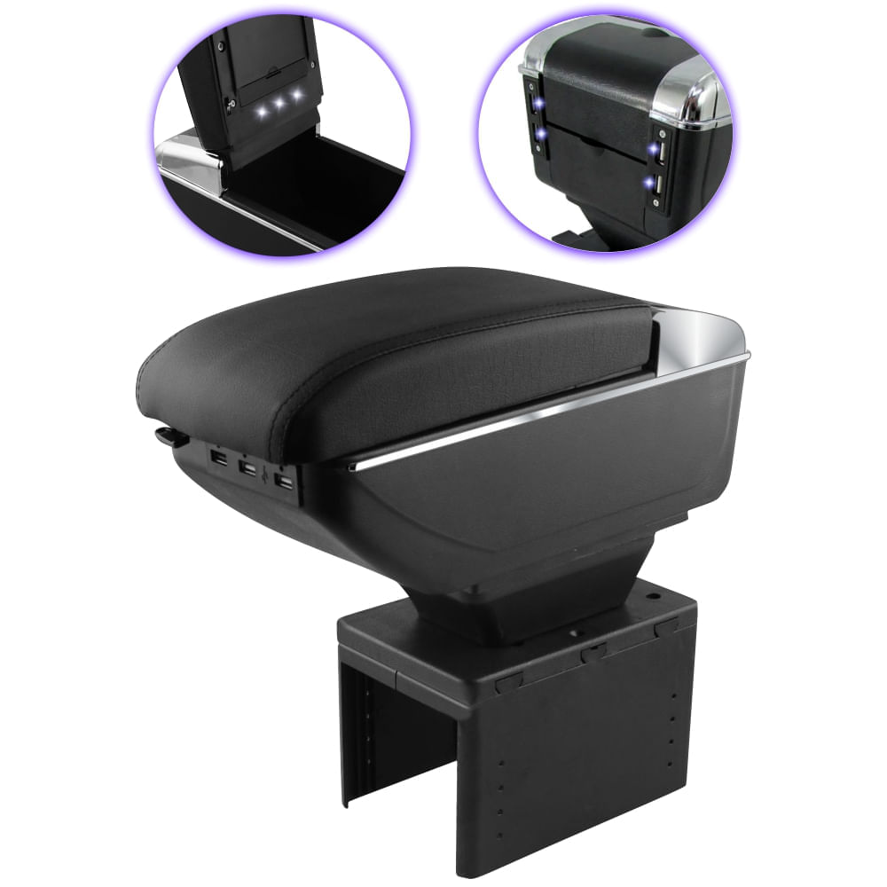 Console Apoio de Braço Universal Preto USB Led é boa?