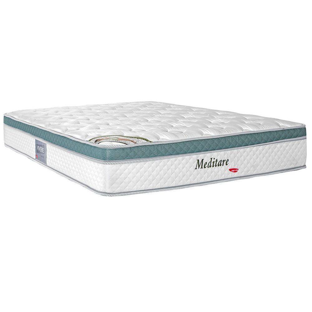 Colchao Casal Molas Masterpocket Ensacadas Meditare Euro Pillow 138x188x29 Herval