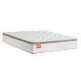 Colchão Casal Molas Ensacadas Real 138x188x27cm Branco/Bege - Suporta até 130kg por pessoa