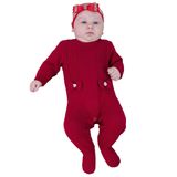 Saída De Maternidade Tricô Kids De Tricô Vermelho