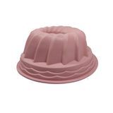 Forma Silicone Bolo Vazada Redonda Furo Decorada Rosa