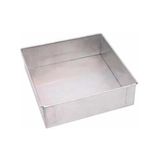 Forma de Bolo Quadrada com Fundo Fixo 15x15x10cm - Metasa