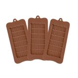 Kit 3 Formas Silicone Para Barra De Chocolate De 100 Gramas