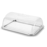 Porta Bolo Pao Torta Retangular Inox Pop Forma