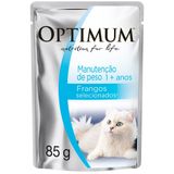 Ração Úmida Optimum Sachê Para Gatos Adultos Manutenção De Peso Frango - 85 G