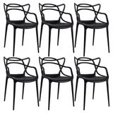 Kit - 6 x Cadeiras Masters Allegra - Preto