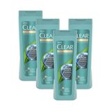 Kit 4 Shampoos Anticaspa Clear Detox Diário 200ml