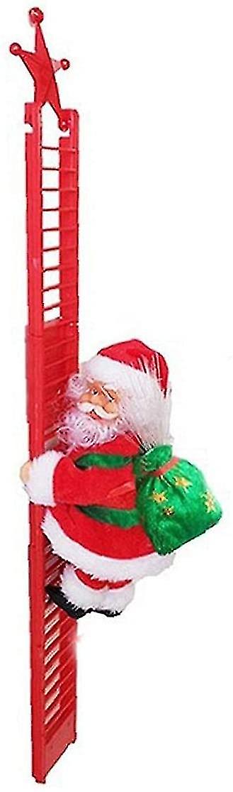 Escada De Escalada Elétrica, Boneca Do Papai Noel Ornamen De Natal