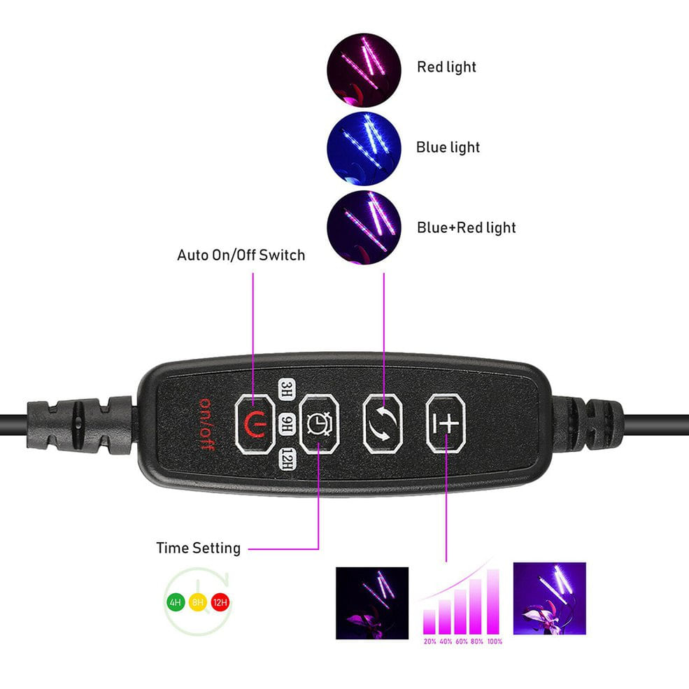 Led Grow Light Hydroponic Plant Head Bloom Lâmpada De Flor Cheia