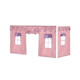 Cortina Tipo Tenda Castelo Rosa Para Cama Divertida E Cama Alta Prime - Casatema
