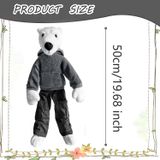 20 Urso Polar Stuffed Animal Bonito Urso Polar Brinquedo De Pelúcia Para