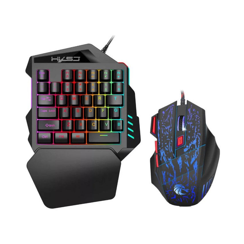 Teclado Mecânico Gamer Mouse Mini 35 Teclas Para Uma Mão