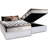 Cama Box Bau Casal Colchao Molas Ensacadas Herval Masterpocket Imperatore Eco Bamboo Base Crc Courano White 138x188