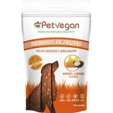 Bifinho Petvegan Pelos Sedosos E Brilhantes Para Cães Sabor Mamão, Laranja E Coco 60g