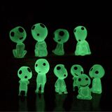 10pcs Estatuetas Fantasmas Luminosas Miniatura Estátuas Jardim Deco