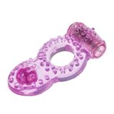 Cristal Sex Toy Ereção Vibrando Rosa Penis Enhancer Ring