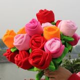 Rosa Flor Pelúcia Brinquedo Recheado Pp Algodão Recheado Simulação P