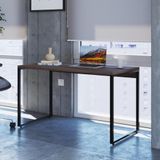 Escrivaninha Industrial Kuadra 120 Cm - Nogal/preto