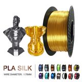 Prata 250g1.75mm Filamento Para Impressora 3d Pla Silk Silk Texture