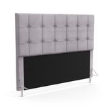 Cabeceira Soraya 195 Para Cama King N-023 Veludo Cinza Claro Aradecor