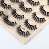 10 Pares 3d Mink Pêssegos Cílios Falso Natural Dramatic Vo