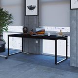 Mesa De Escritório Industrial Kuadra 180 Cm - Preto