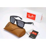 Ray Ban 4165 Justin Preto Fosco Emborrachado Lentes Degrade 54mm