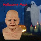 Máscara Da Mulher Velha Halloween Assustadora Rugas Máscara Facial Látex