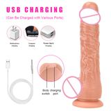 Controle Remoto Aquecimento Dildo De Impulso Para Mulheres Ju~(l)