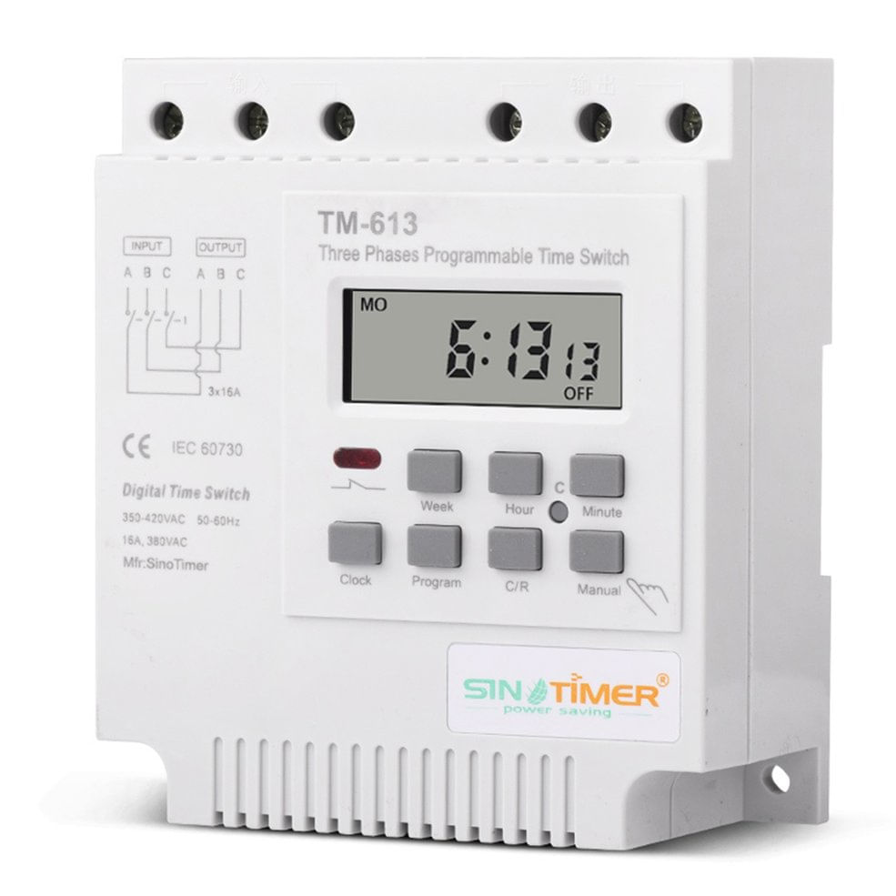 Sinotimer Tm613 380v Interruptor De Temporizador Trifásico Com Luz De Fundo