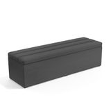 Calçadeira Baú Ursa 140 Para Cama De Casal Z-008 Sued Cinza Aradecor