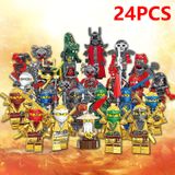 Conjunto De 24 Pces Ninjago Mini Figuras Kai Jay Sensei Wu Master