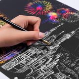 Original Bright Night City View Raspagem Pintura Diy World