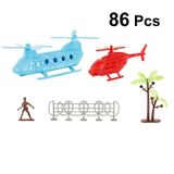 86pcs Militar Areia Tabela Modelo Brinquedo Militar Playset Brinquedo Par