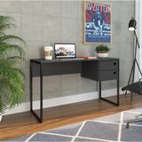 Escrivaninha Industrial Com 2 Gavetas - Grafite