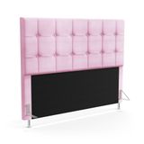 Cabeceira Soraya 195 Para Cama King Z-021 Sued Rosa Bebê Aradecor