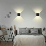 Lâmpada Flutuante Conduzida 6w Cubo Moderno Parede Parede Uso Interno