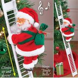 Boneca Do Papai Noel, Estatueta De Natal Ornamento Santa Escalada Ladde
