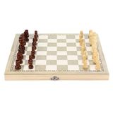 Em 1 Jogo De Tabuleiro De Xadrez De Madeira Dobrável Dam Onesize Gift Board Game