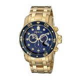 Relógio Invicta Pro Diver 0073  Cor:dourado+azul,tamanho:48,gênero:masculino